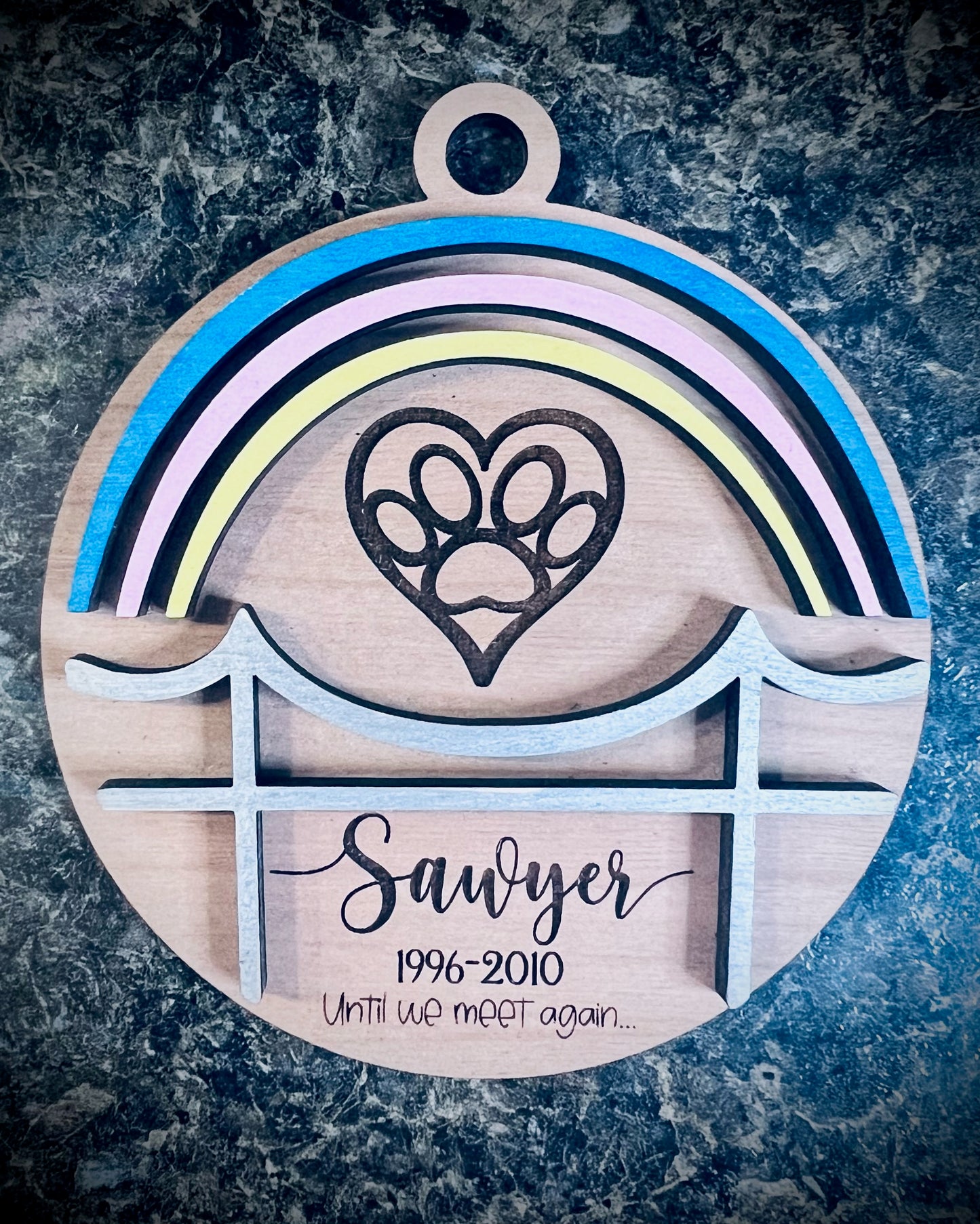 Rainbow Bridge Pet Memorial Ornament
