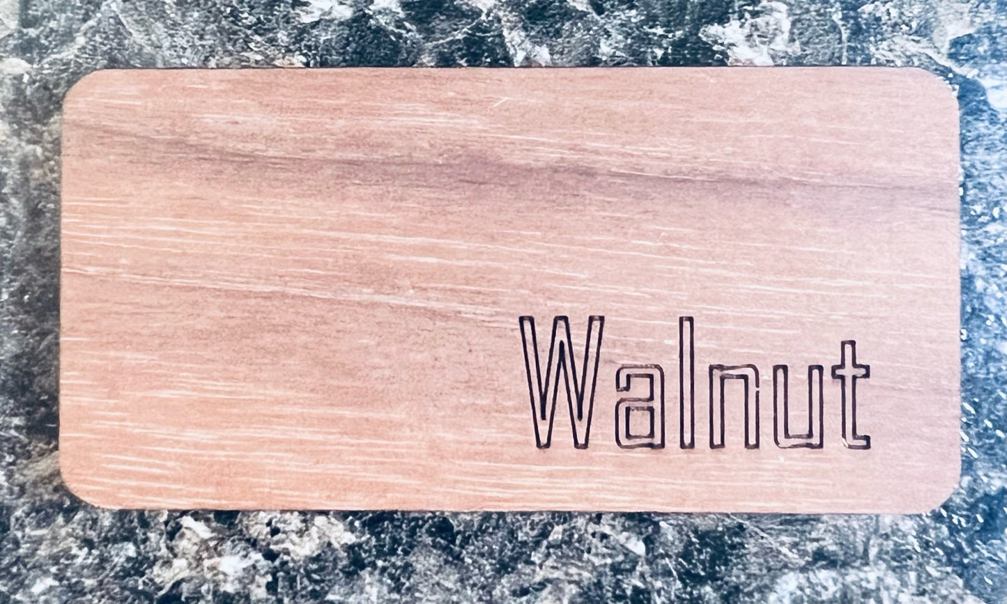 Monogram with Name - Double Layer - Natural Wood