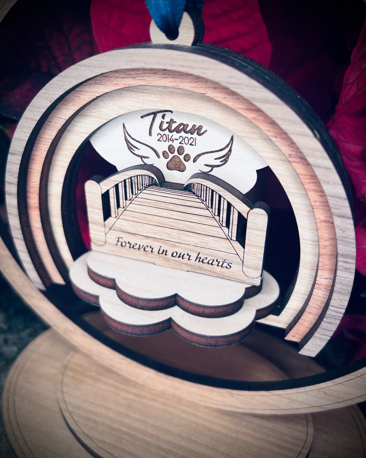 Memorial Ornament - Rainbow Bridge (stand optional)