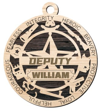 Deputy 5 Point Ornament