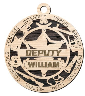 Deputy 6 Point Ornament