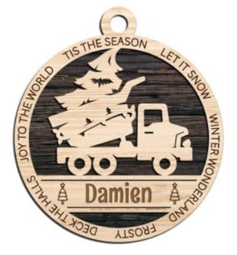 Dump Truck Ornaments - Personalized