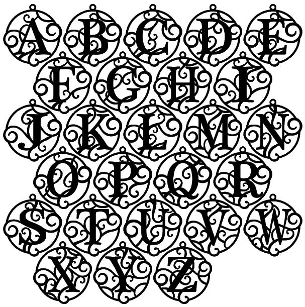 Monogram Swirls - Double Layer - Colored