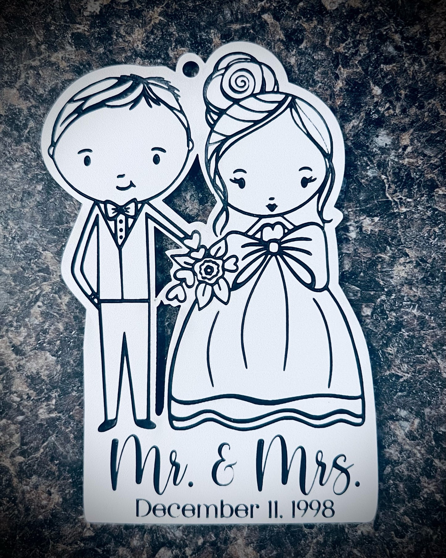 Mr & Mrs Acrylic Ornament