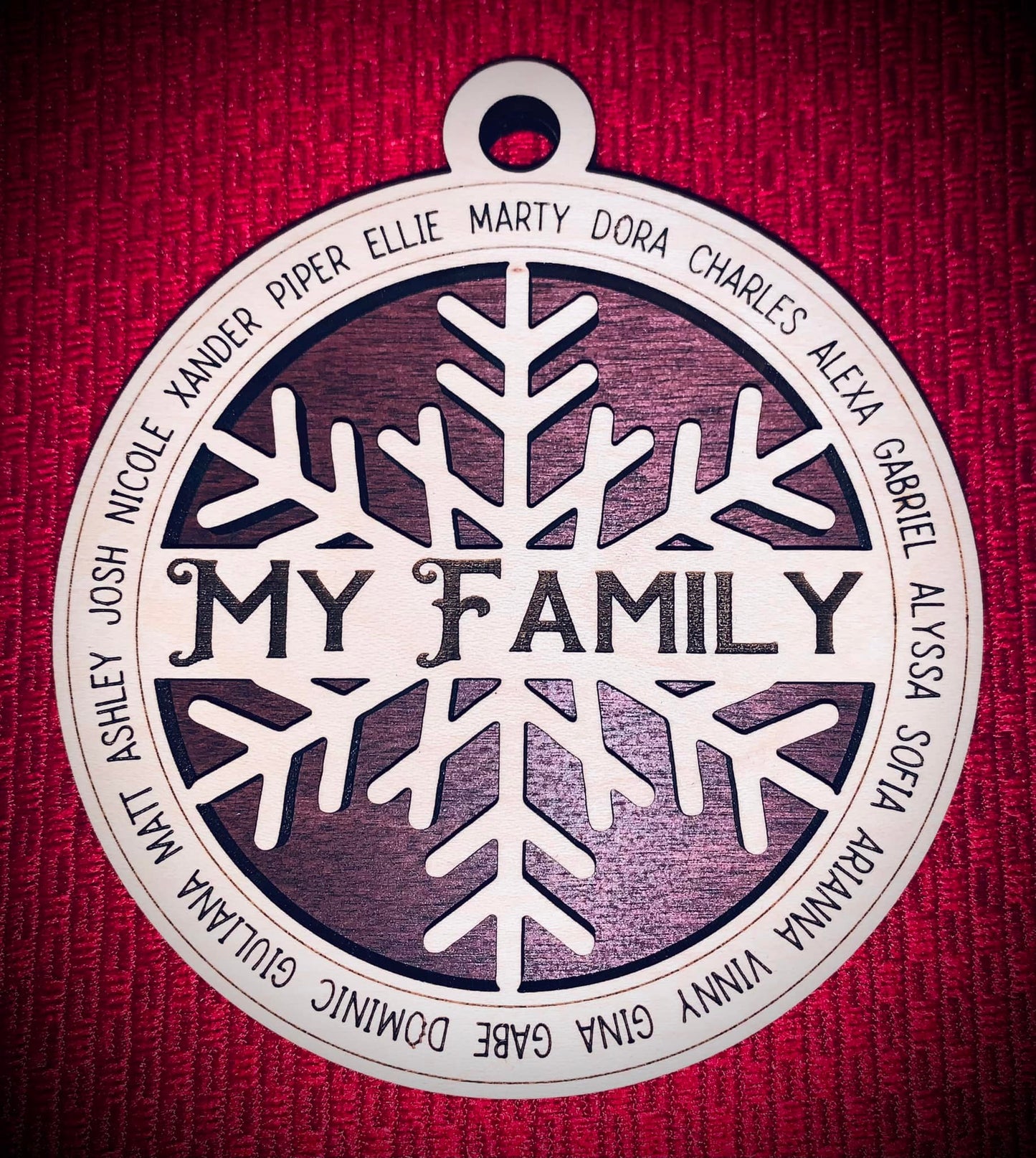 Snowflake Family Ornament