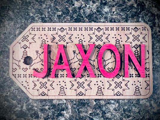 Gift Tag with Name Ornament
