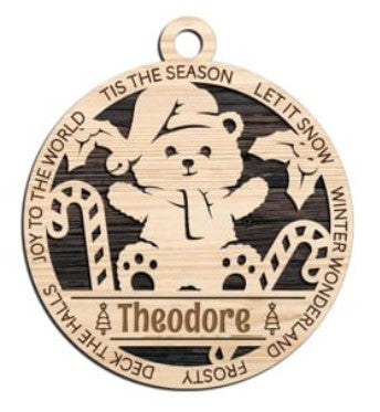 Teddy Bear Ornaments - Personalized