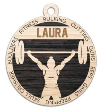 Weightlifting Ornament