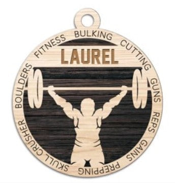 Weightlifting Ornament