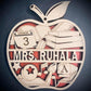 Teacher Ornament - Apple with Icons - Personalized