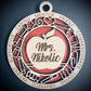 Teacher Ornament - Round with Icons - Personalized