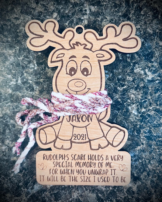 Reindeer Scarf Ornament